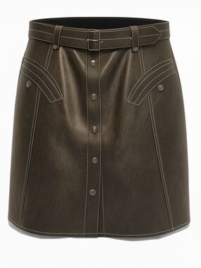 Maeve by Anthropology Black Button-Front Mini Skirt